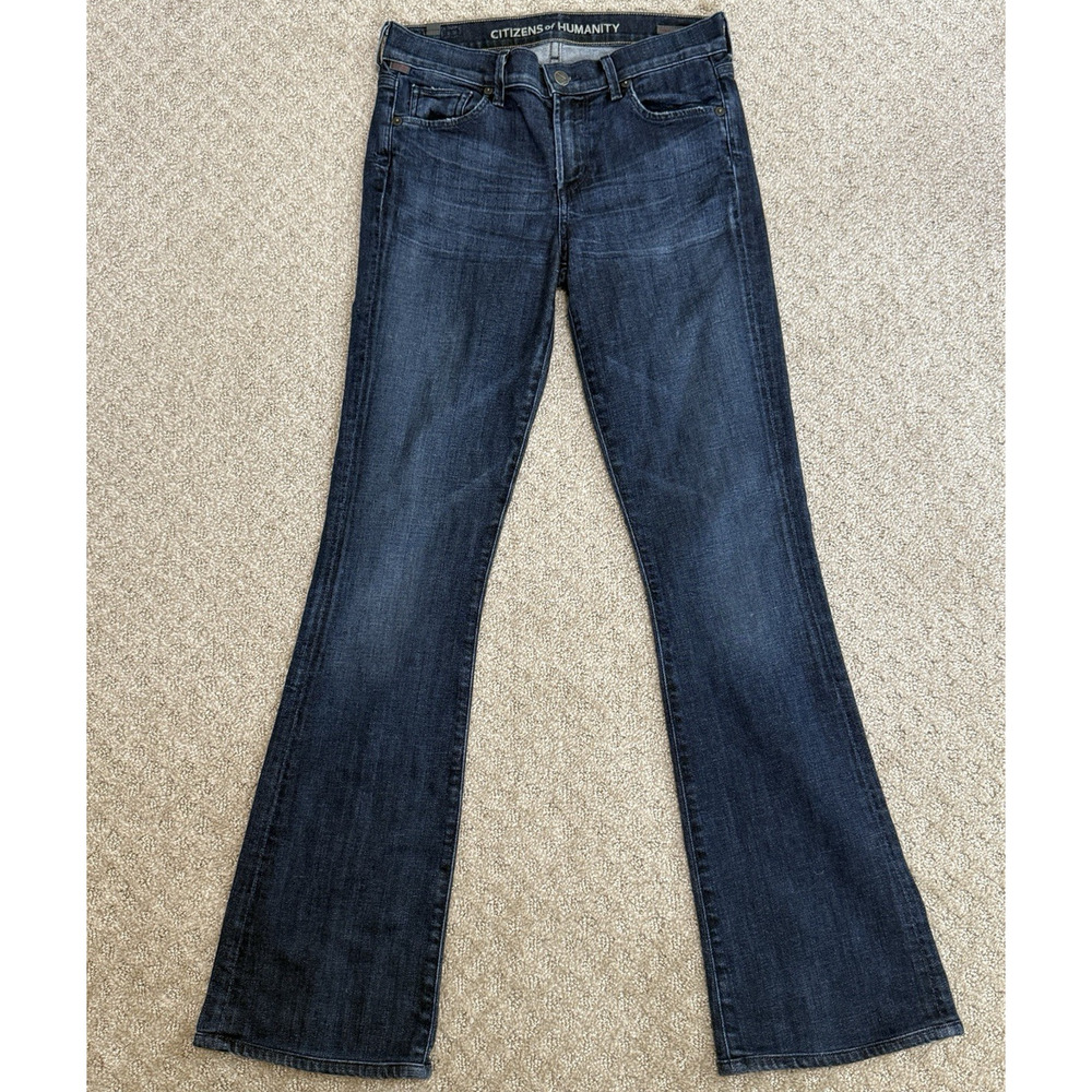 Citizen Of Humanity Amber Medium Rise Bootcut Women's Dark Blue Jeans 27x30 - Picture 3 of 14